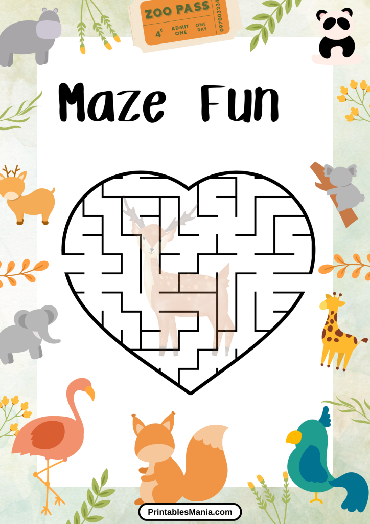 maze activity for kids to print