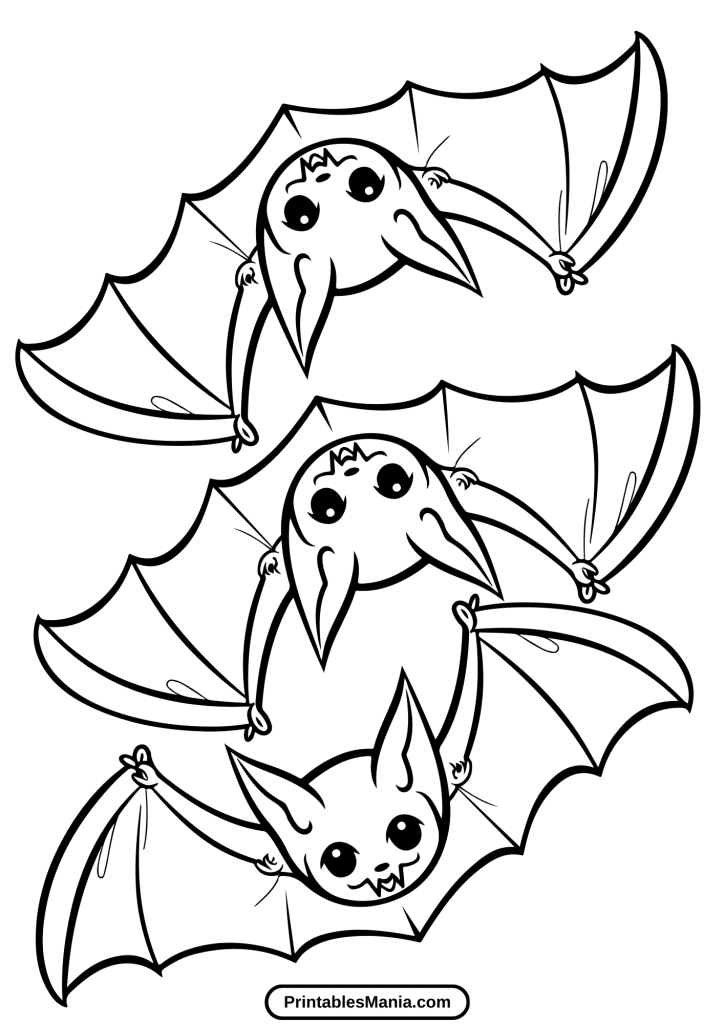 printable bat coloring page with outline