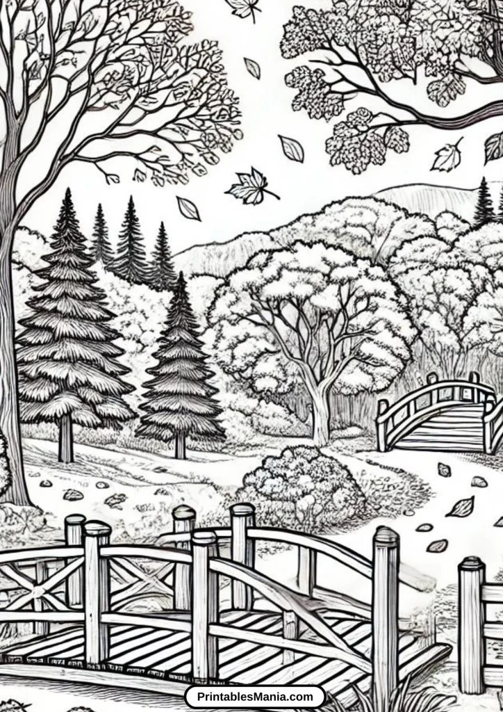 river scenery coloring page