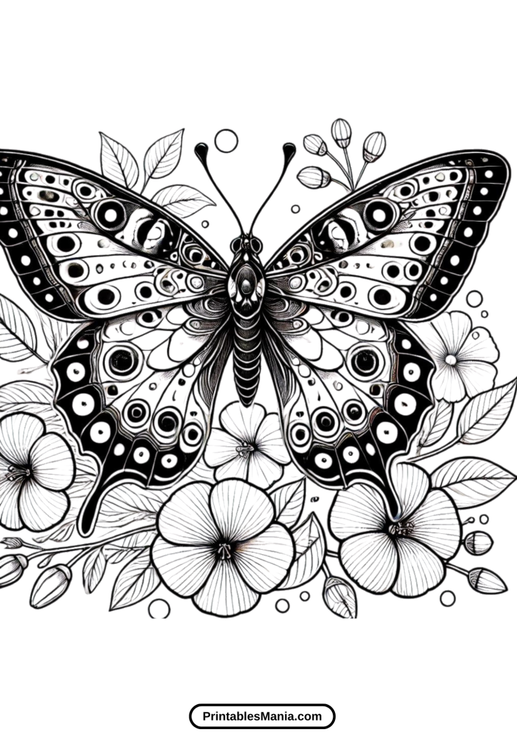 butterfly coloring page pdf