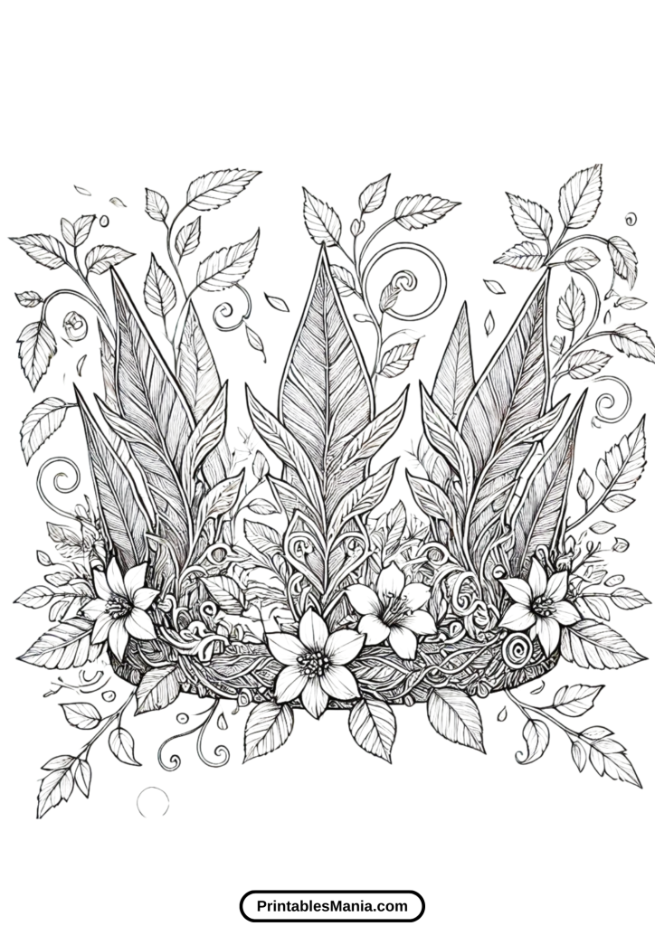 royal crown with jewels coloring page