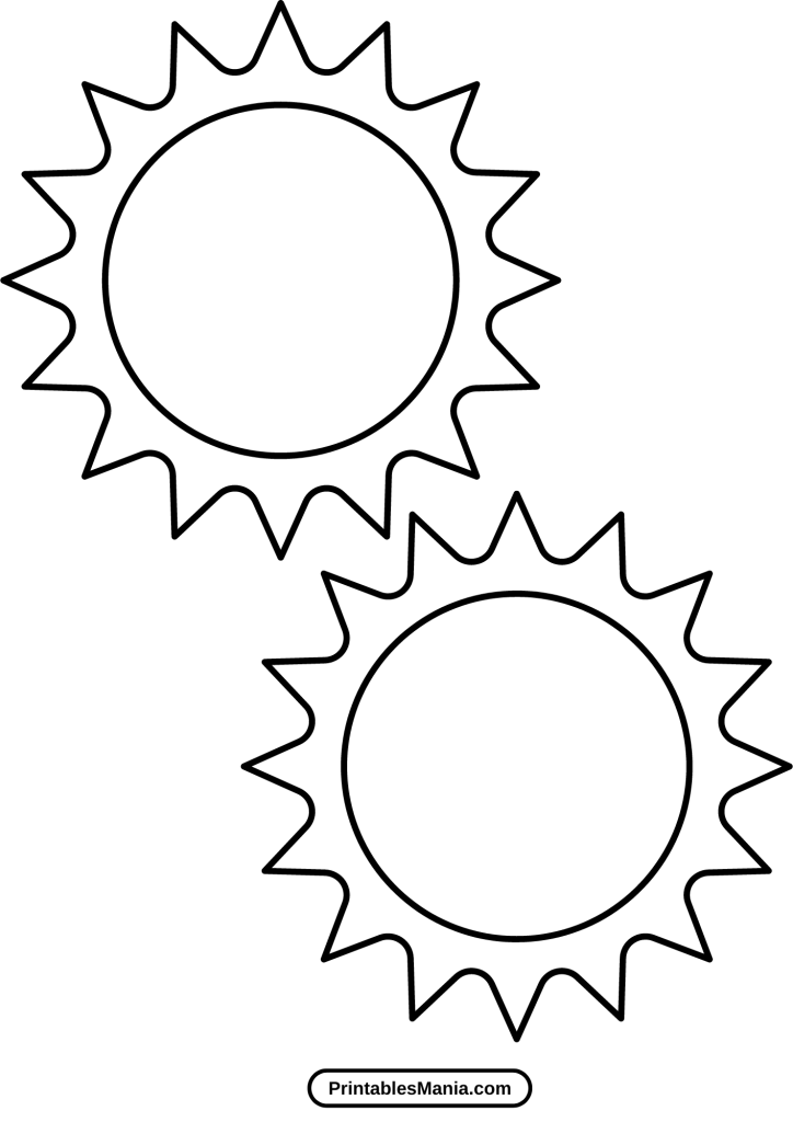 sun template for preschool activities