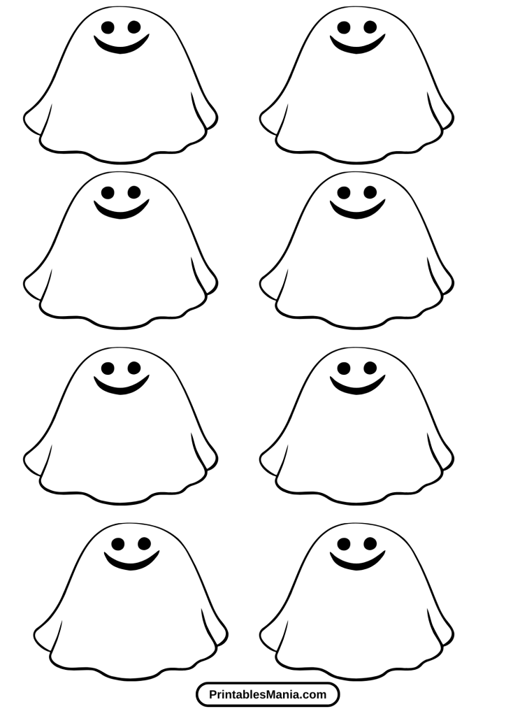 simple ghost template for kids' crafts