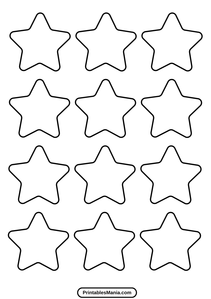 star macaron template