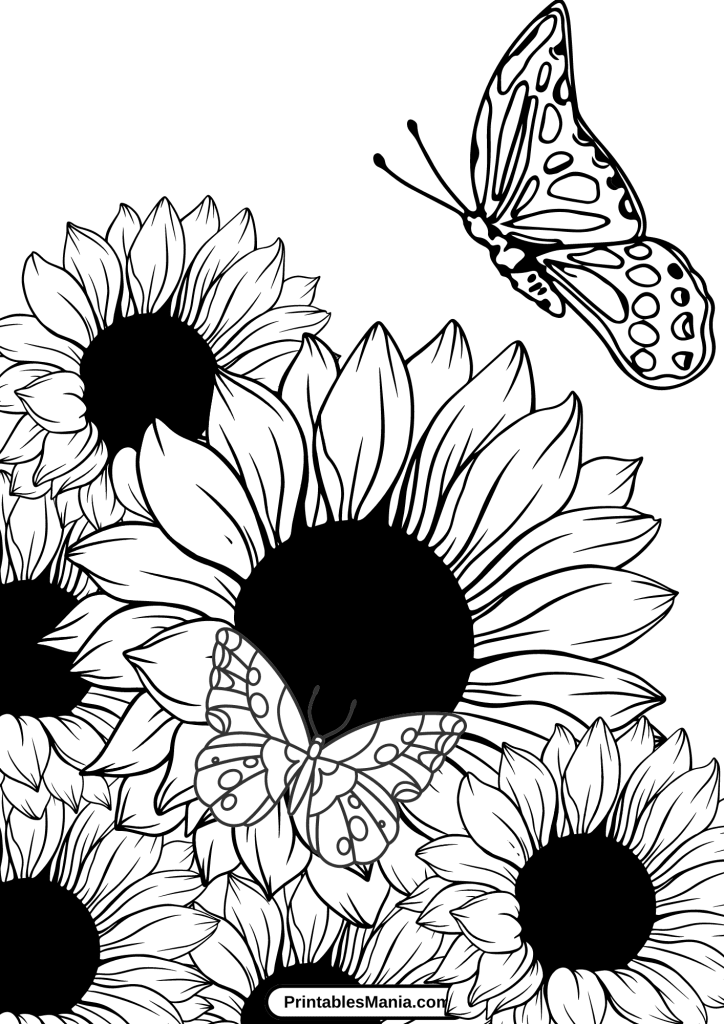 detailed butterfly coloring pages for adults