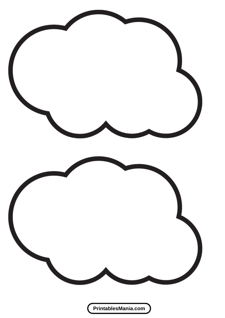 free printable cloud template pdf