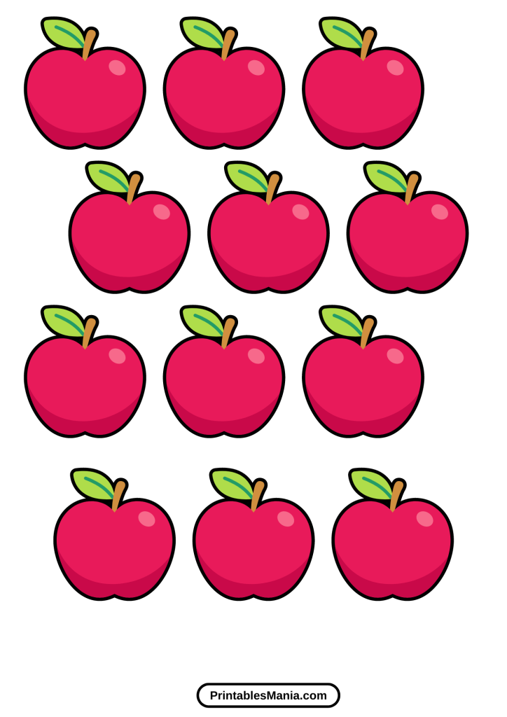 apple template printable with simple design