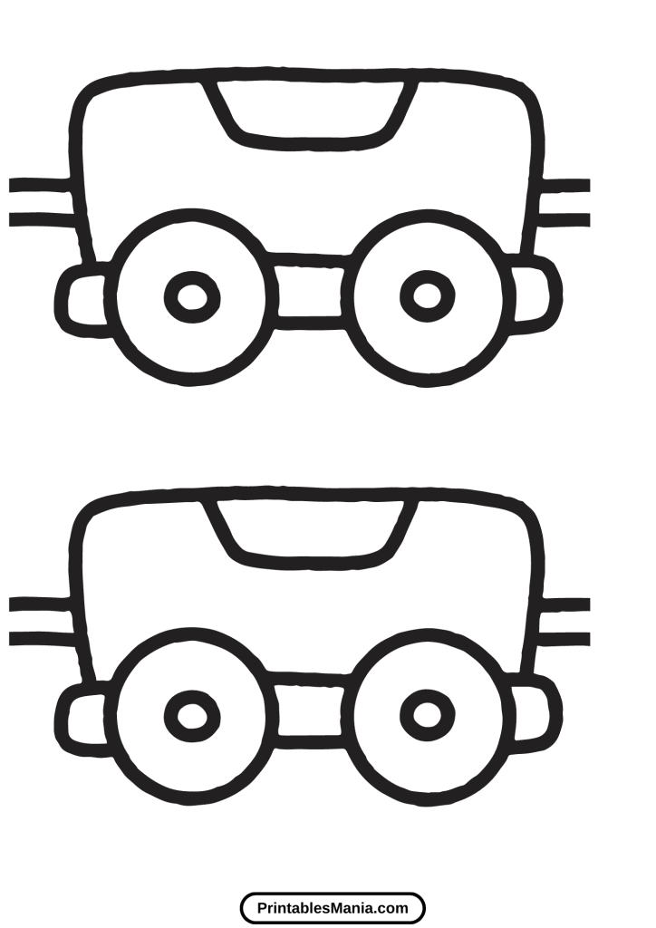 printable train outline for educational coloring activities