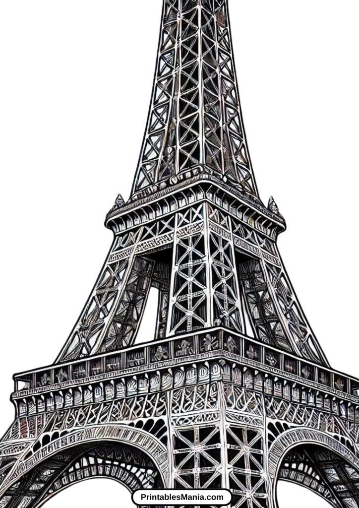 eiffel tower coloring