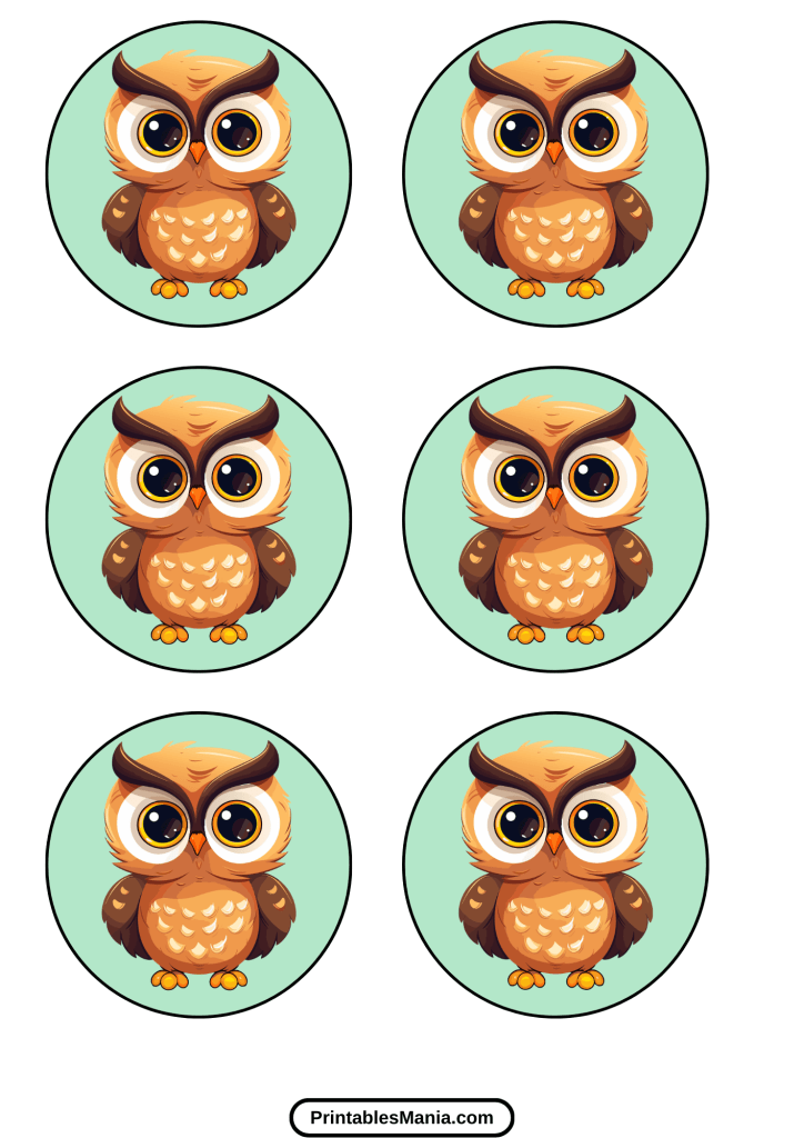 owl cupcake toppers free printables