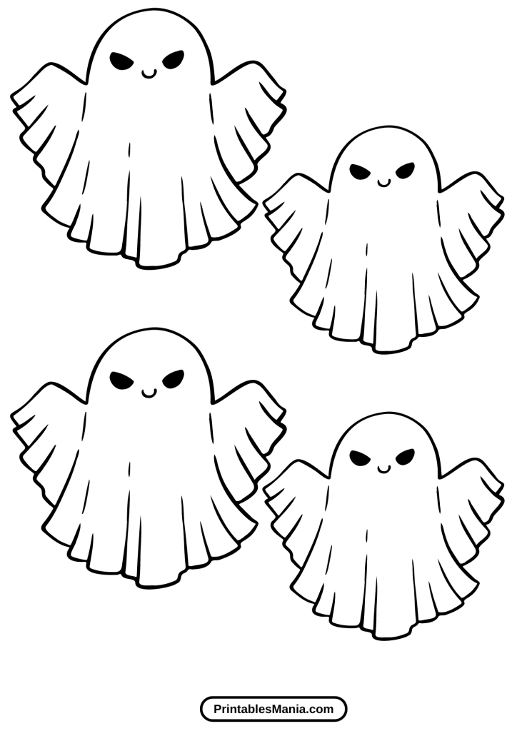 printable ghost template for coloring