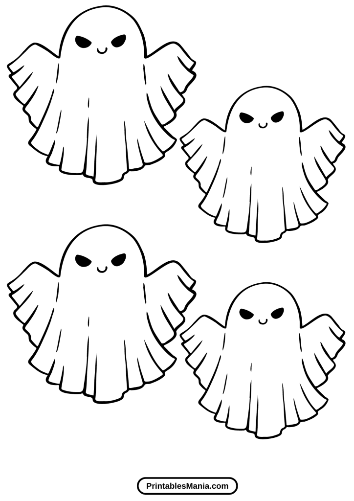 printable ghost template for coloring