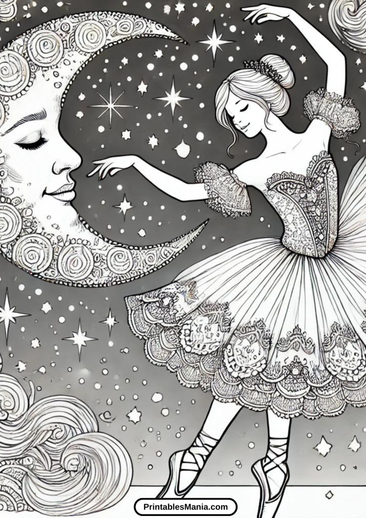 ballerina colouring pages