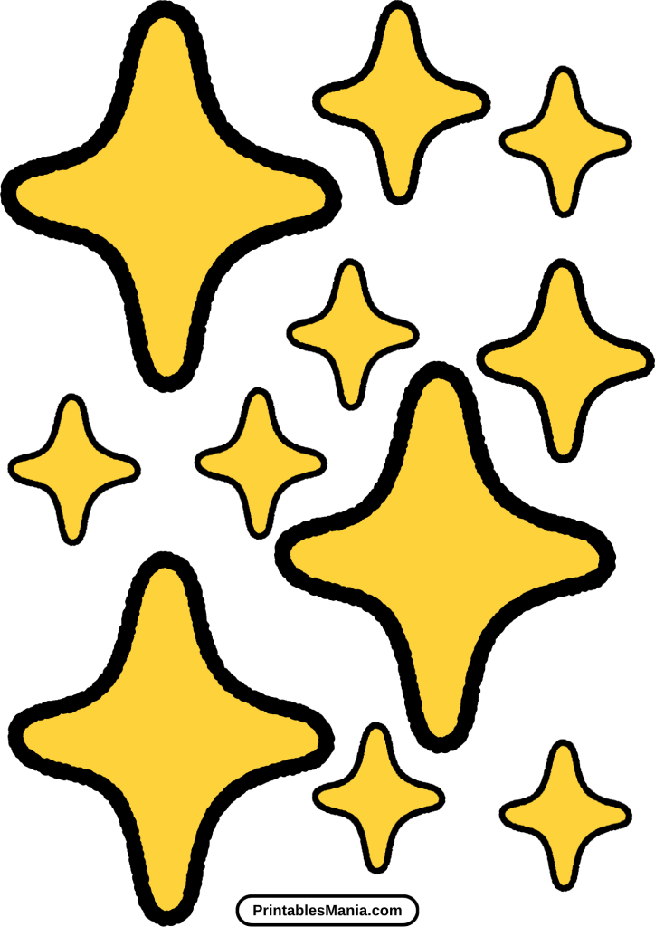 printable star cut out for holidays