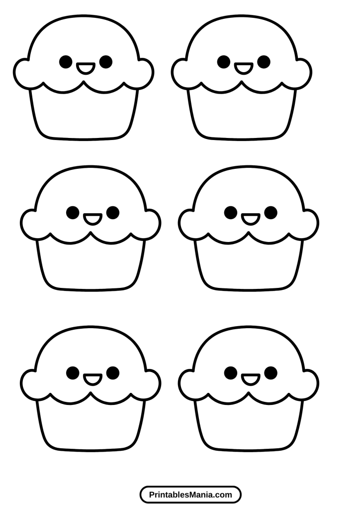 cupcake template for party favors