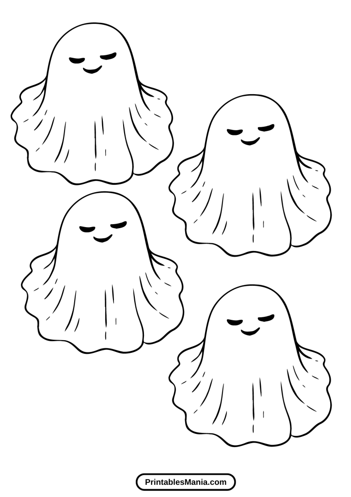 ghost template pdf for halloween activities