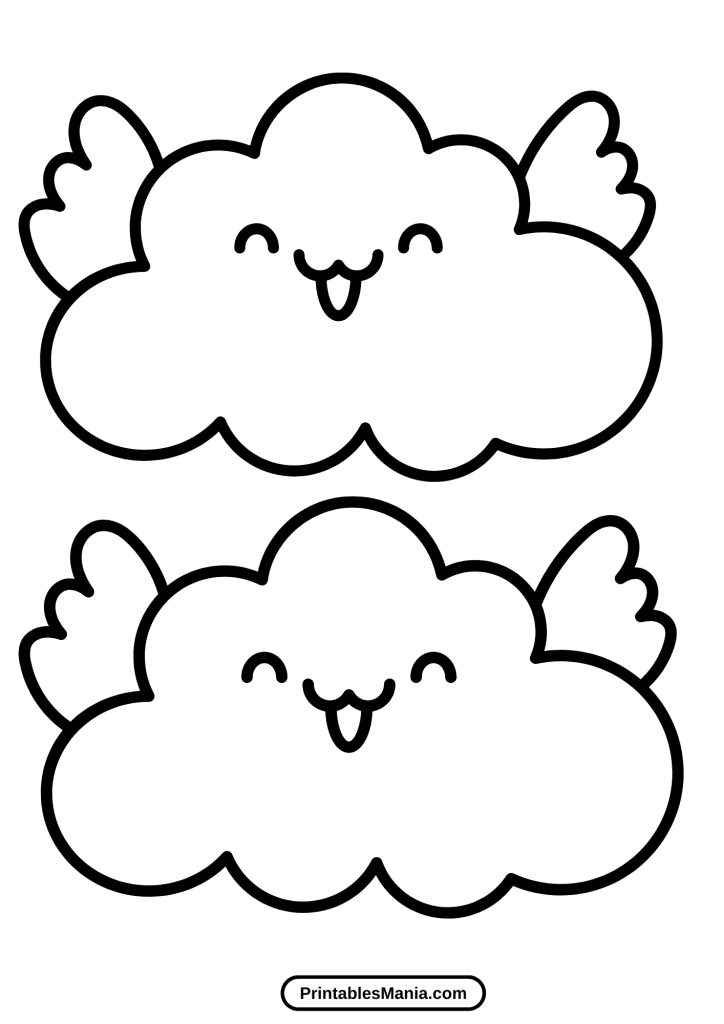 printable cloud template for scrapbooking