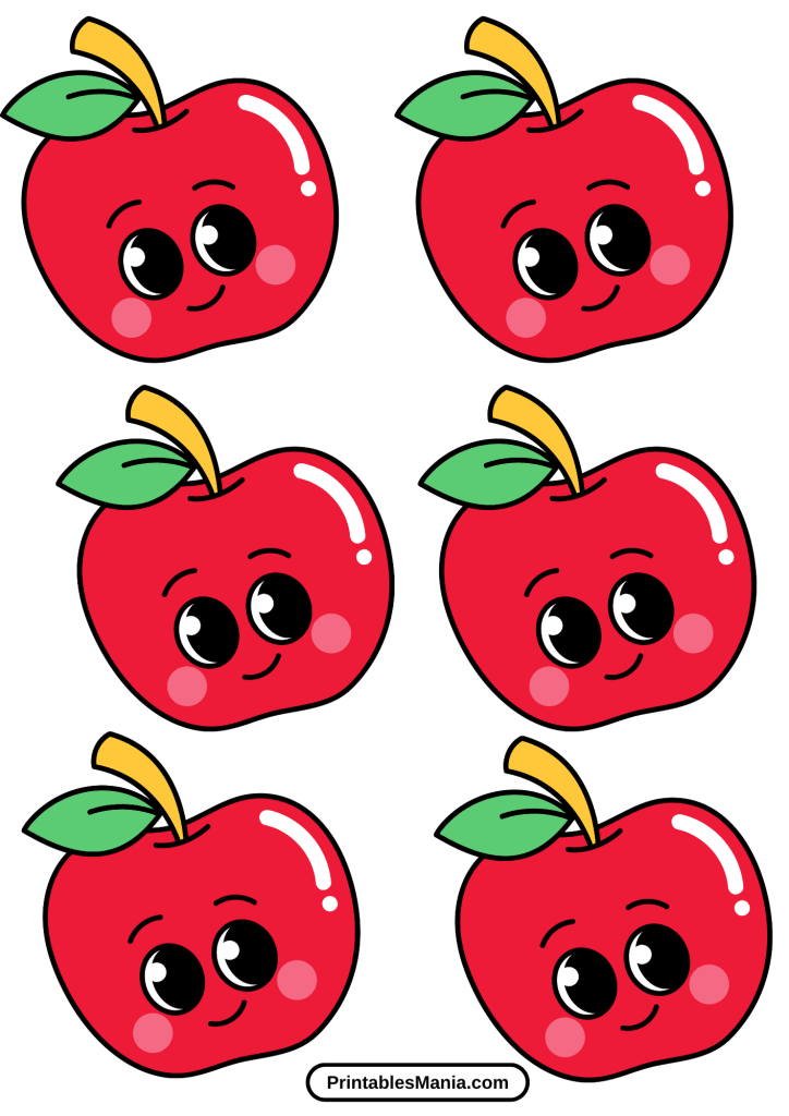 printable apple template for craft projects