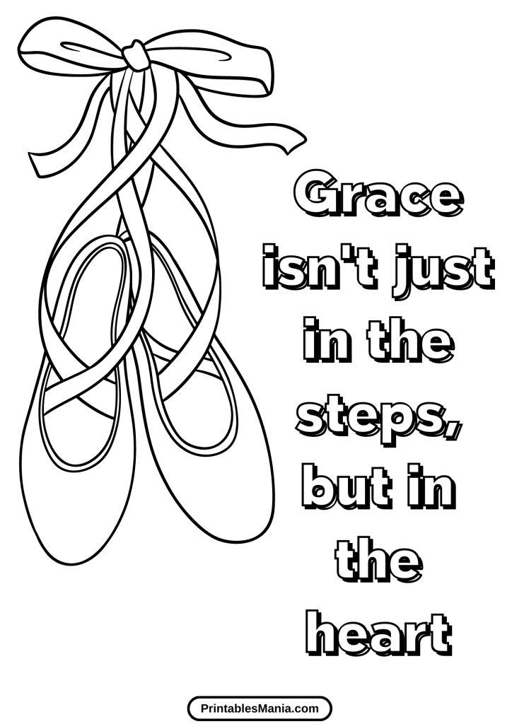 ballerina shoes coloring pages