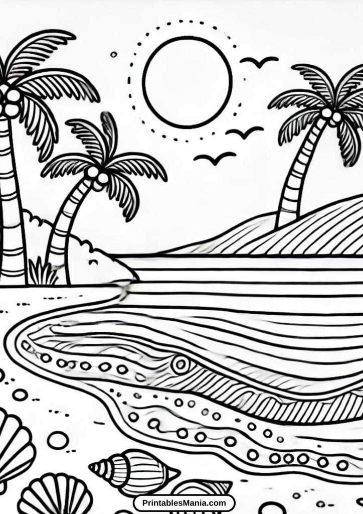 landscape coloring pages for kids