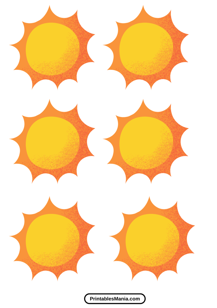 sun template for party decorations