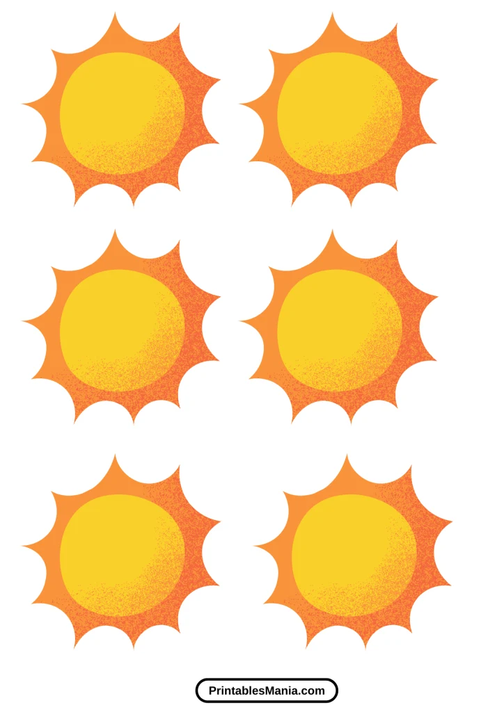 sun template for party decorations