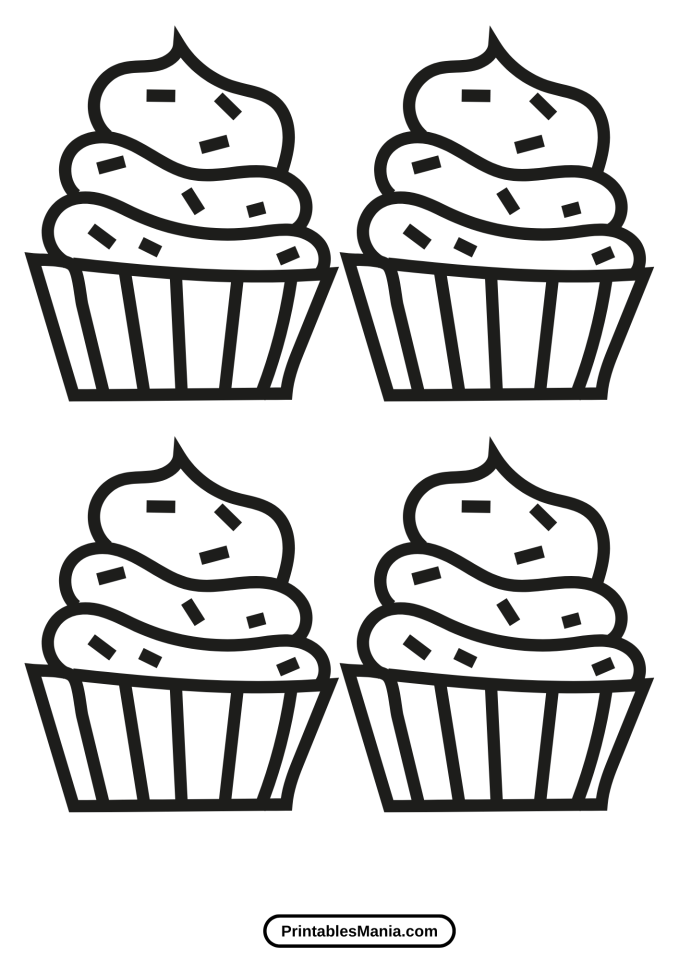 Printable Cupcake Template - Printables Mania