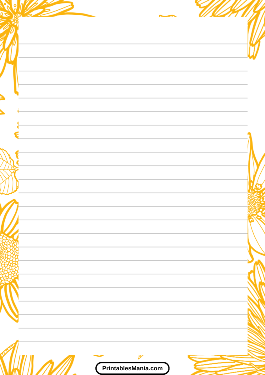 Lined Paper Printable PDF - Printables Mania