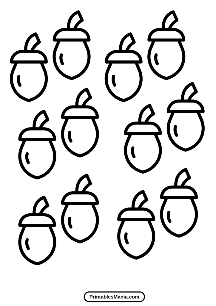 printable acorn template for craft projects