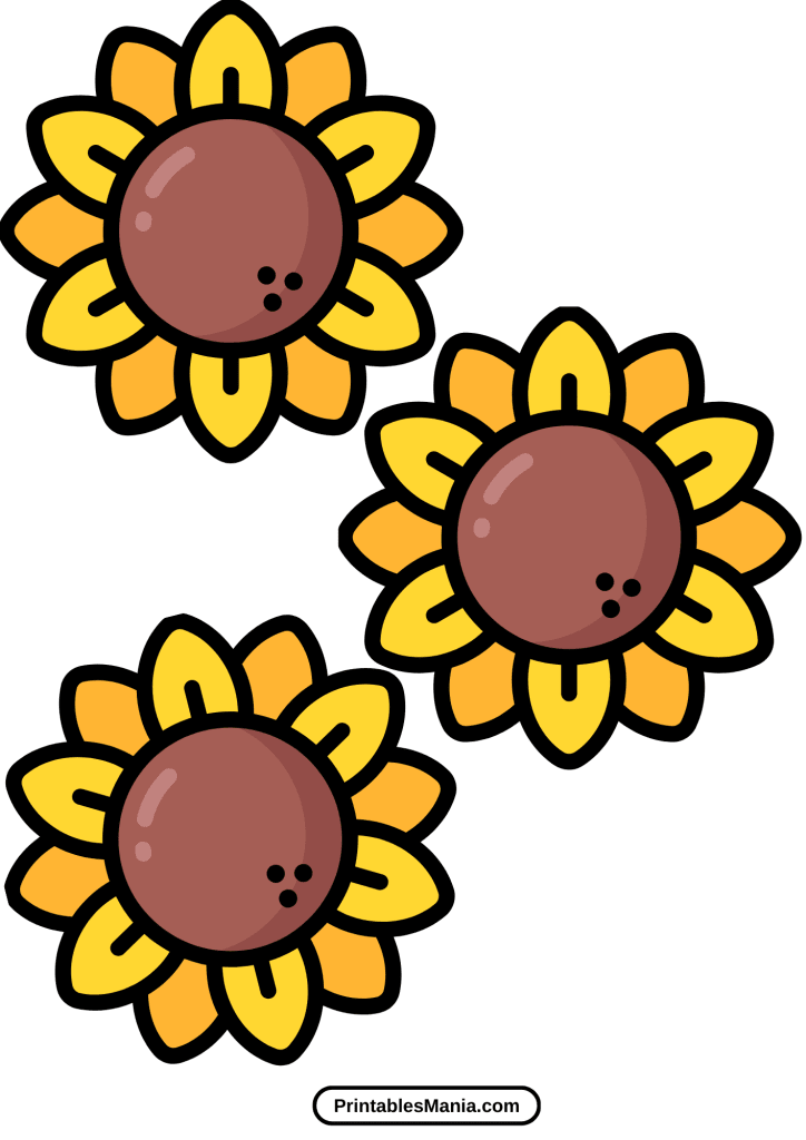 sunflower printable for coloring fun