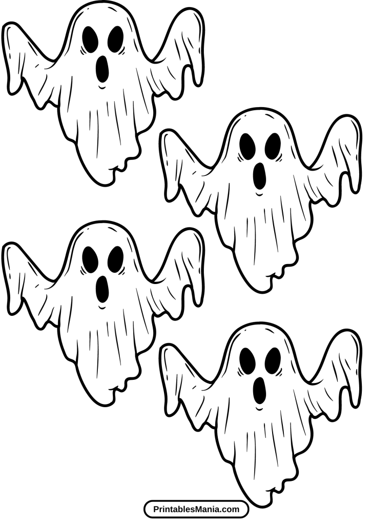 halloween ghost template for diy projects