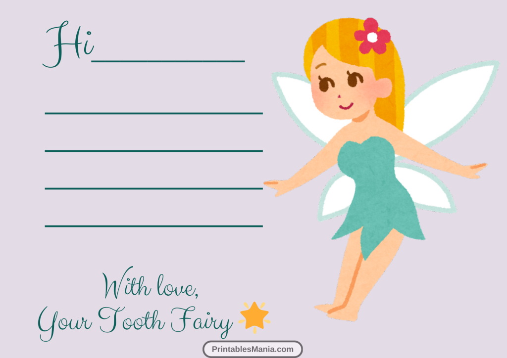 tooth fairy note for lost tooth