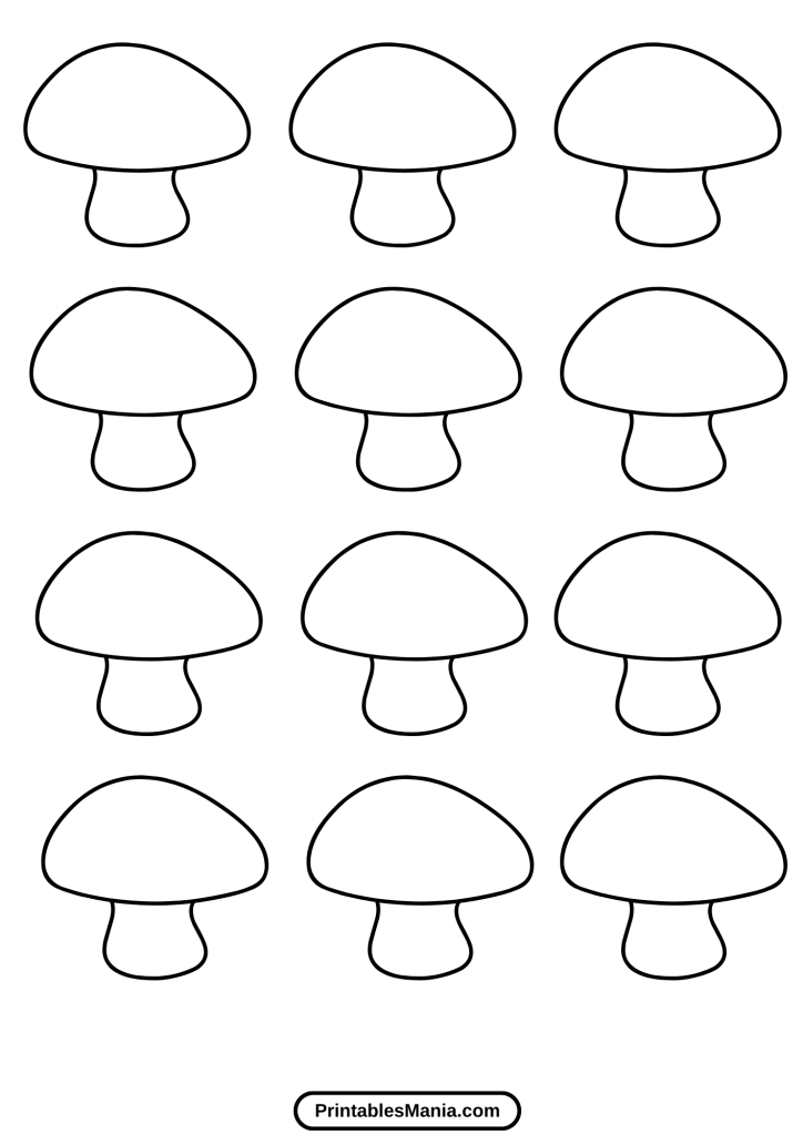 mushroom template printable