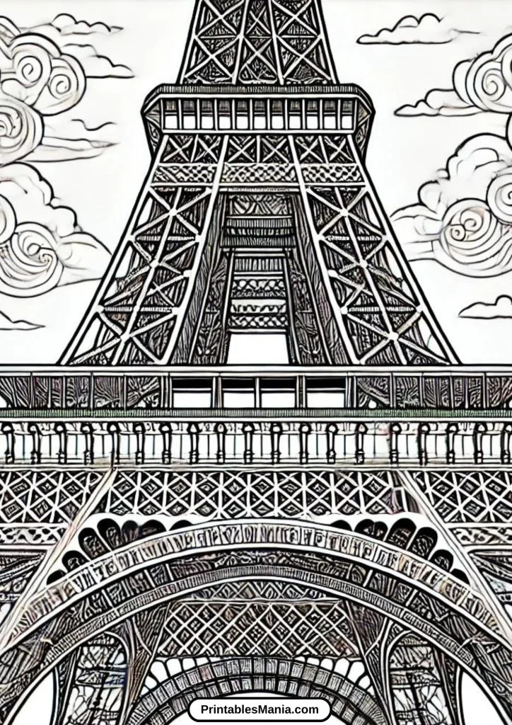 eiffel tower coloring pictures