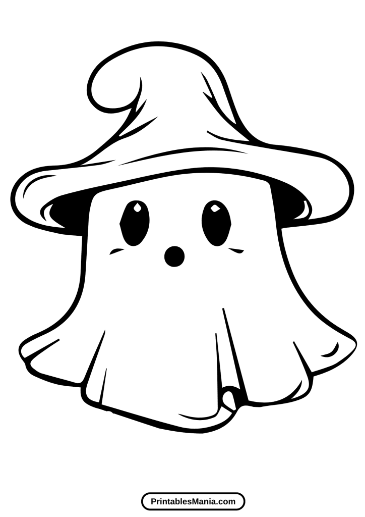 ghost cutout printable for halloween