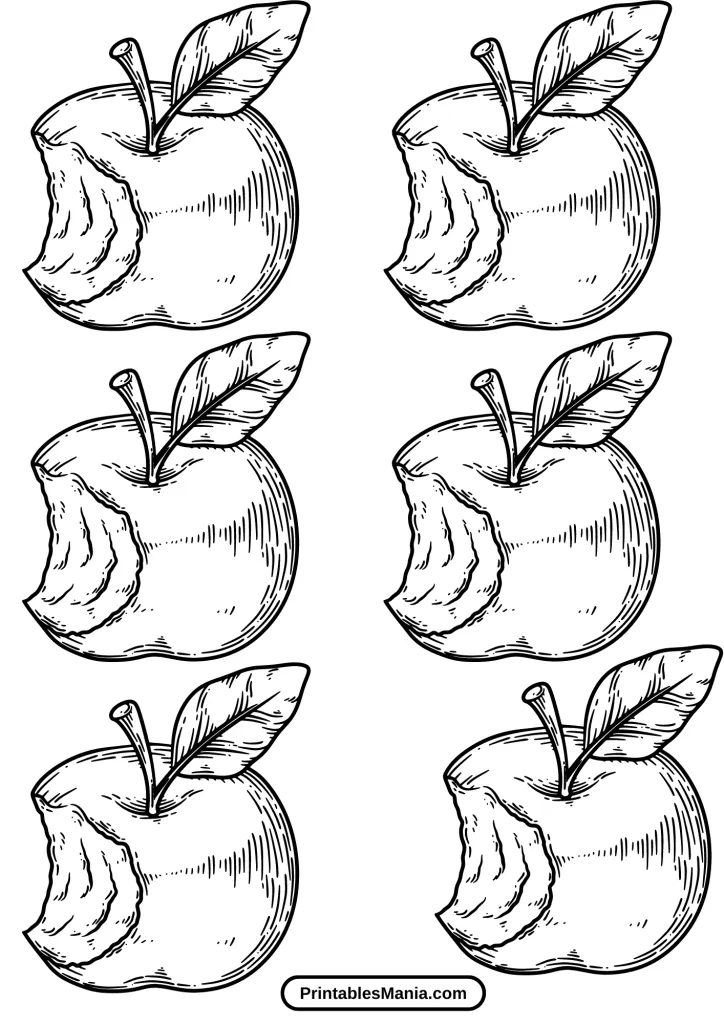 Apple template printable with basic outline