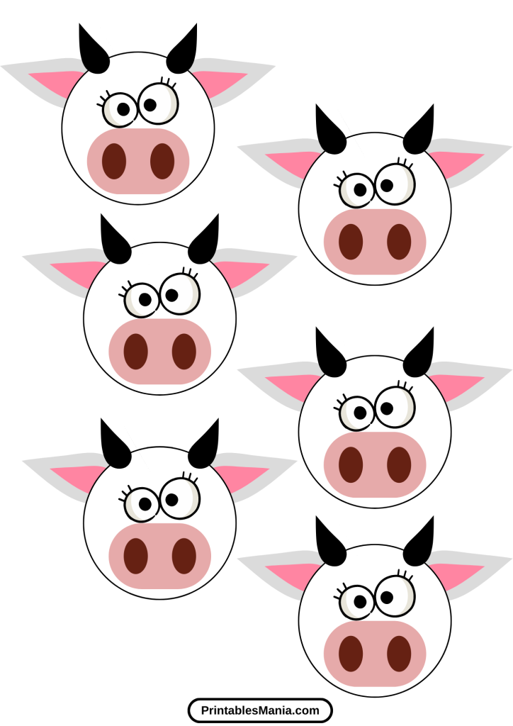 cow template printable