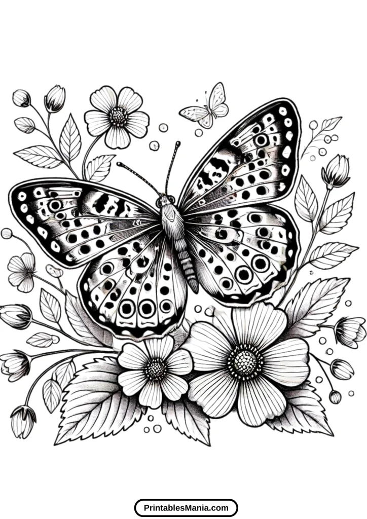 butterfly coloring pages for adults pdf