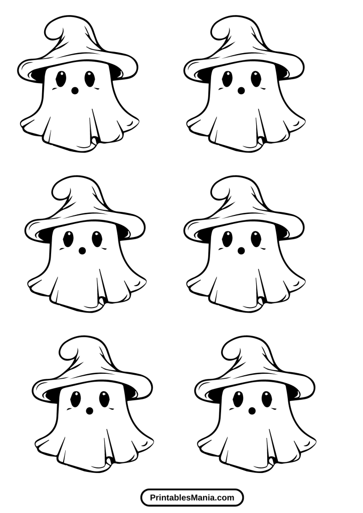 easy ghost template for kids