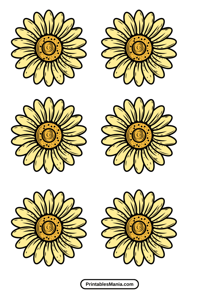 preschool sunflower printable coloring page