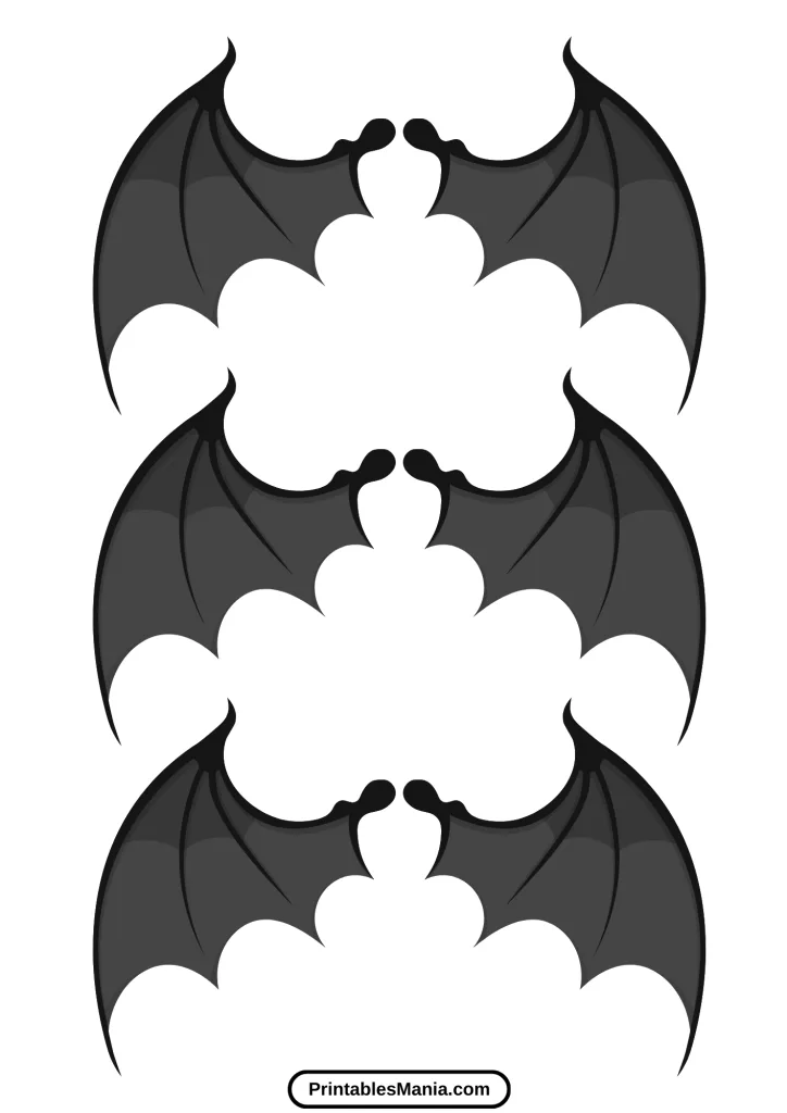 printable bat wing template