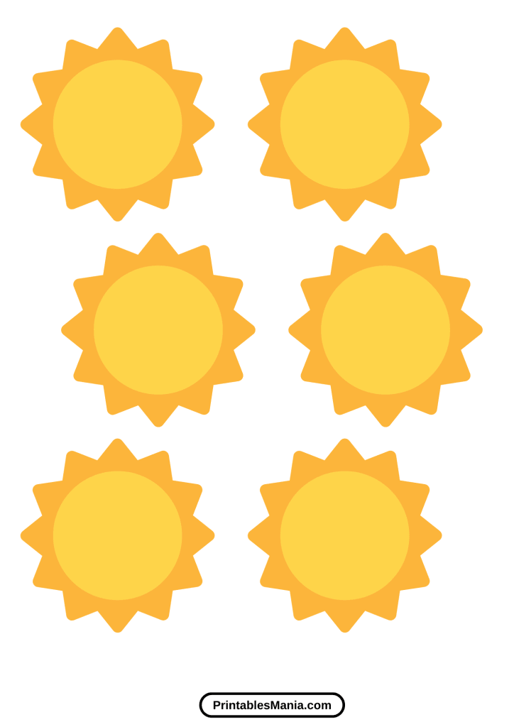 sun template for greeting cards