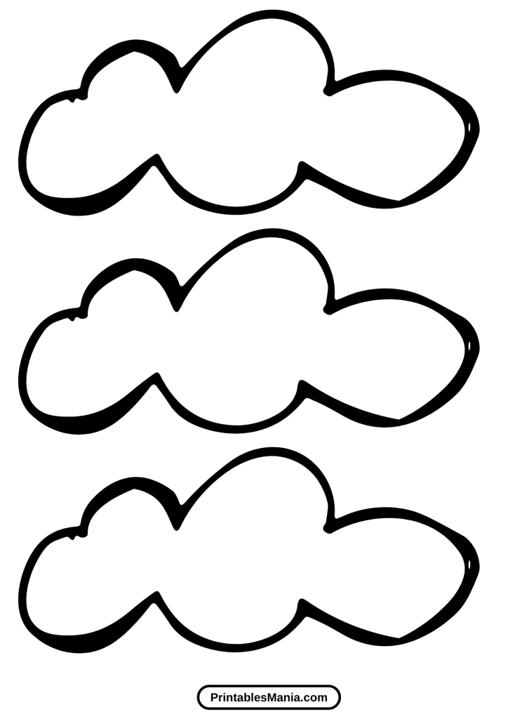 printable cloud template for art projects