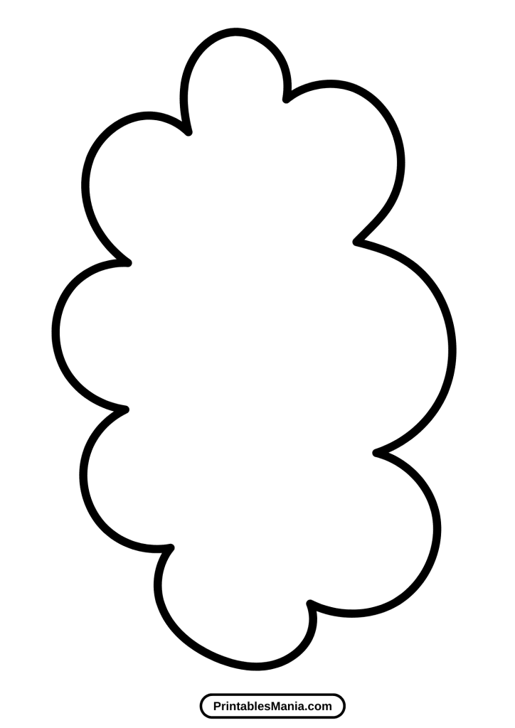 cut out printable cloud template