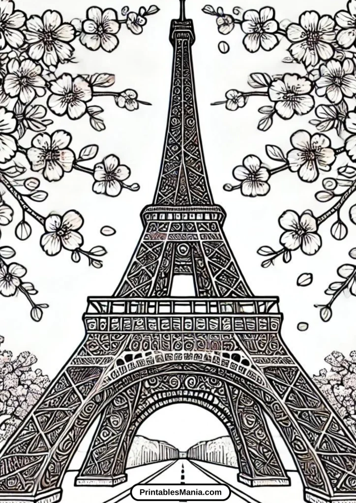 eiffel tower coloring pages