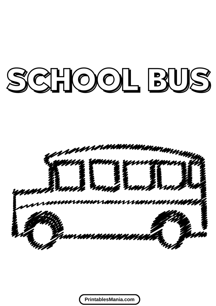 printable school bus coloring page for kids