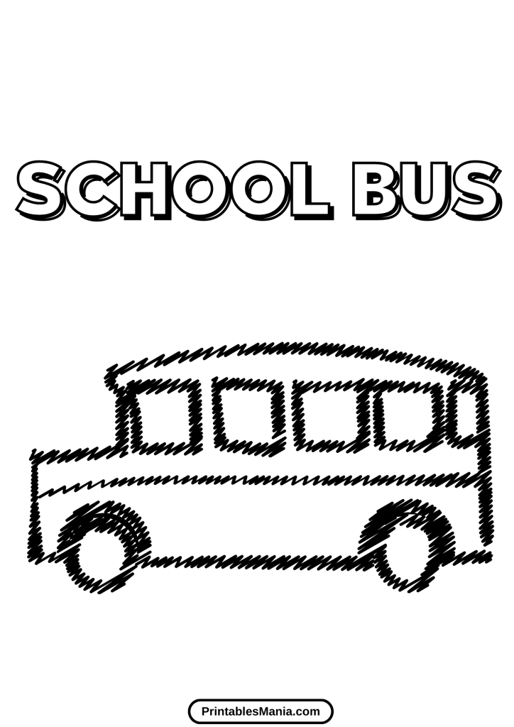 printable school bus coloring page for kids