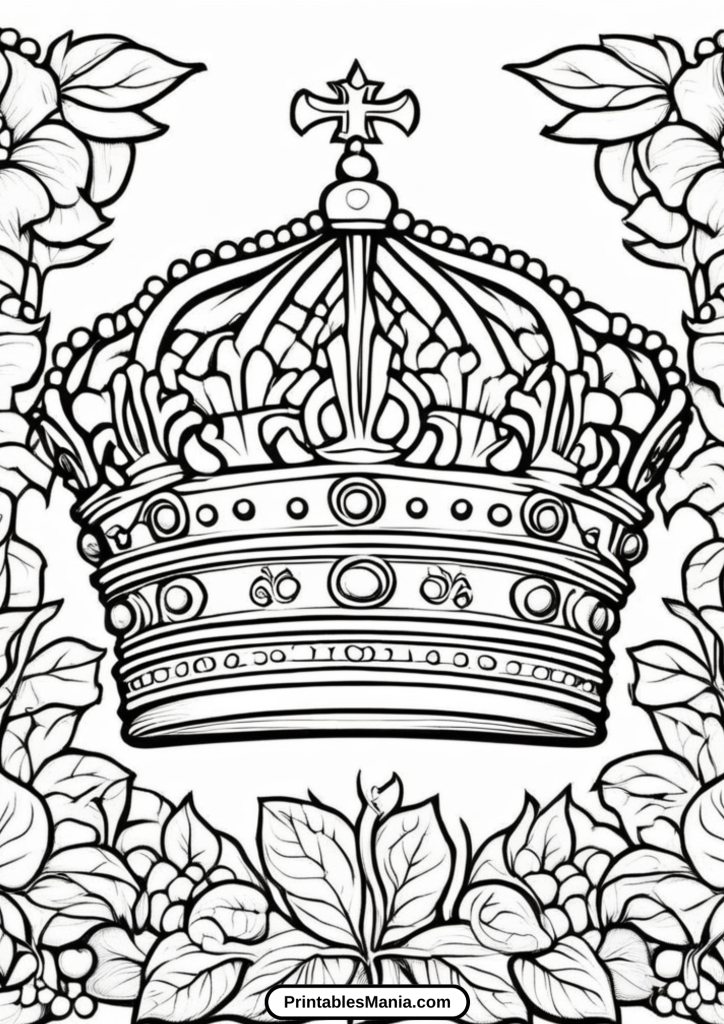 queen crown coloring page