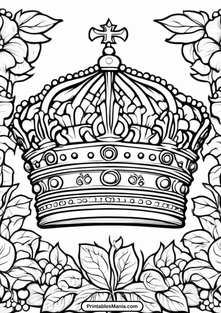 queen crown coloring page