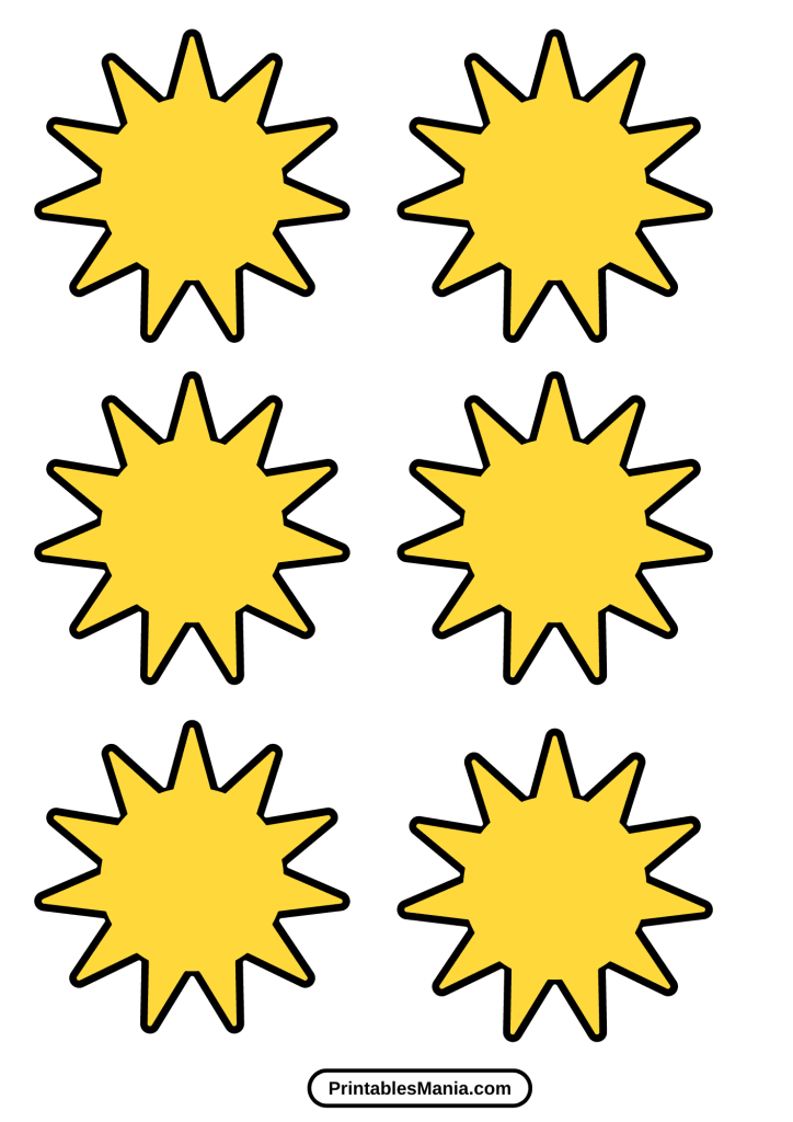 free printable sun template pdf